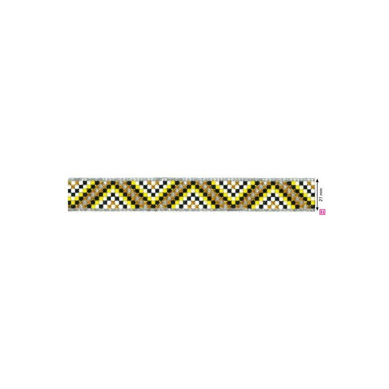 938017-0004 GALON TERMOADHESIVO TIAREX 20 MM. EPOXI+CRISTAL AMARILLO Venta en piezas de 5.00 M