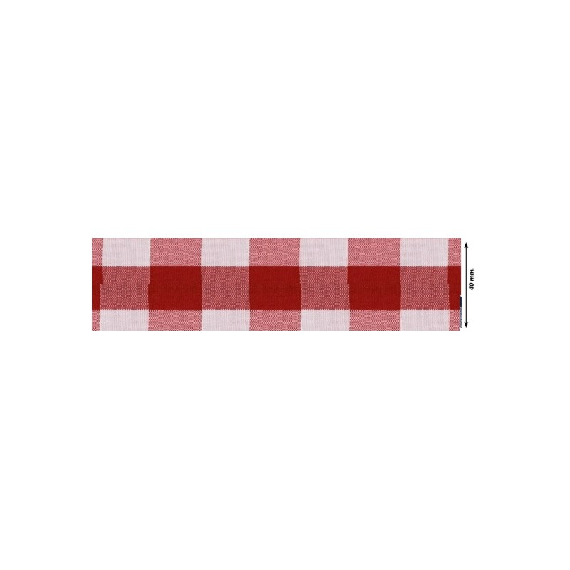 941204-40-0009 CINTA FANTASIA SAGITTA 40 MM. POLIESTER 50%-ALGODÓN 50% ROJO Venta en piezas de 22.70 M