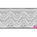 9489-0 PUNTILLA BOLILLO ZAREK 70 MM. ALGODON 100% BLANCO Venta en piezas de 25.00 M