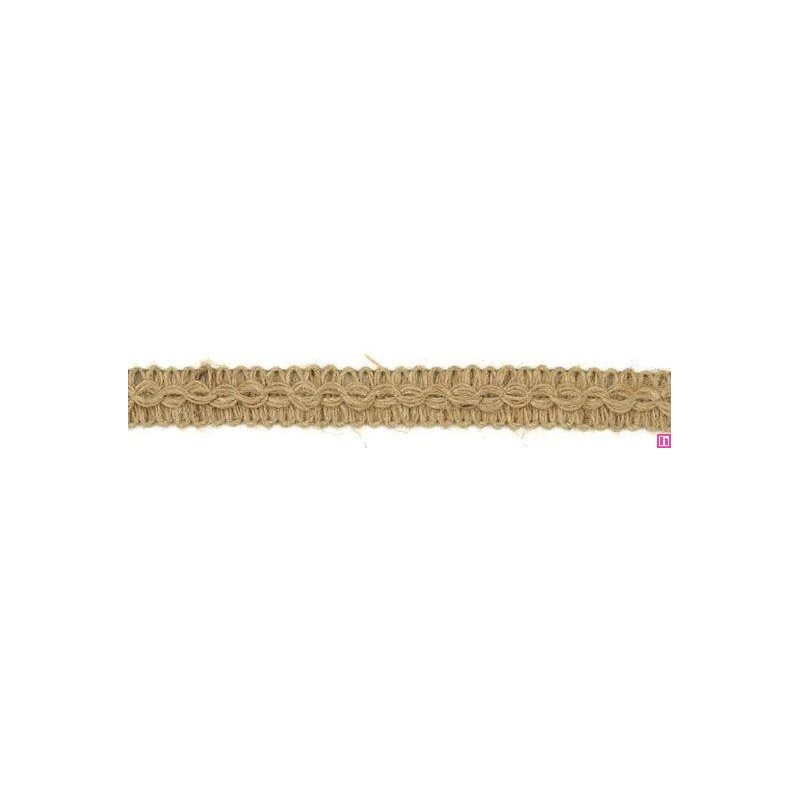 9546 GALON YUTE LEIRE 15 MM ALGODON 100% YUTE 95%-ACRILICO 5% CRUDO Venta en piezas de 25.00 M
