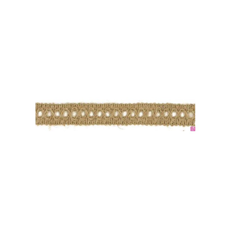 9547 GALON YUTE LEIRE 20 MM ALGODON 100% YUTE 95%-ACRILICO 5% CRUDO Venta en piezas de 25.00 M