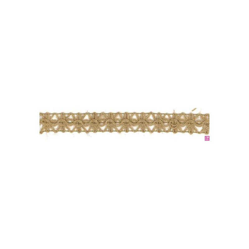 9548 GALON YUTE LEIRE 15 MM ALGODON 100% YUTE 95%-ACRILICO 5% CRUDO Venta en piezas de 25.00 M