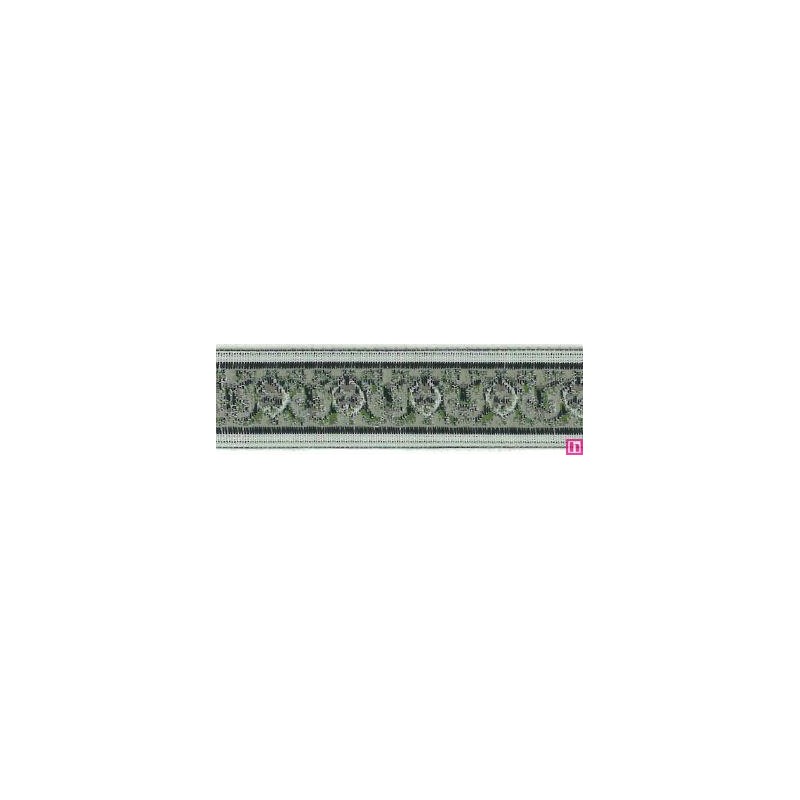 9588-15-3 TAPACOSTURAS JACQUARD VINTAGE 15 MM. POLIESTER - VERDE Venta en piezas de 15.00 M