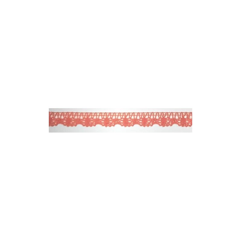 9614-019 PUNTILLA BOLILLO VENUS 15 MM. POLIESTER 100% CORAL Venta en piezas de 25.00 M