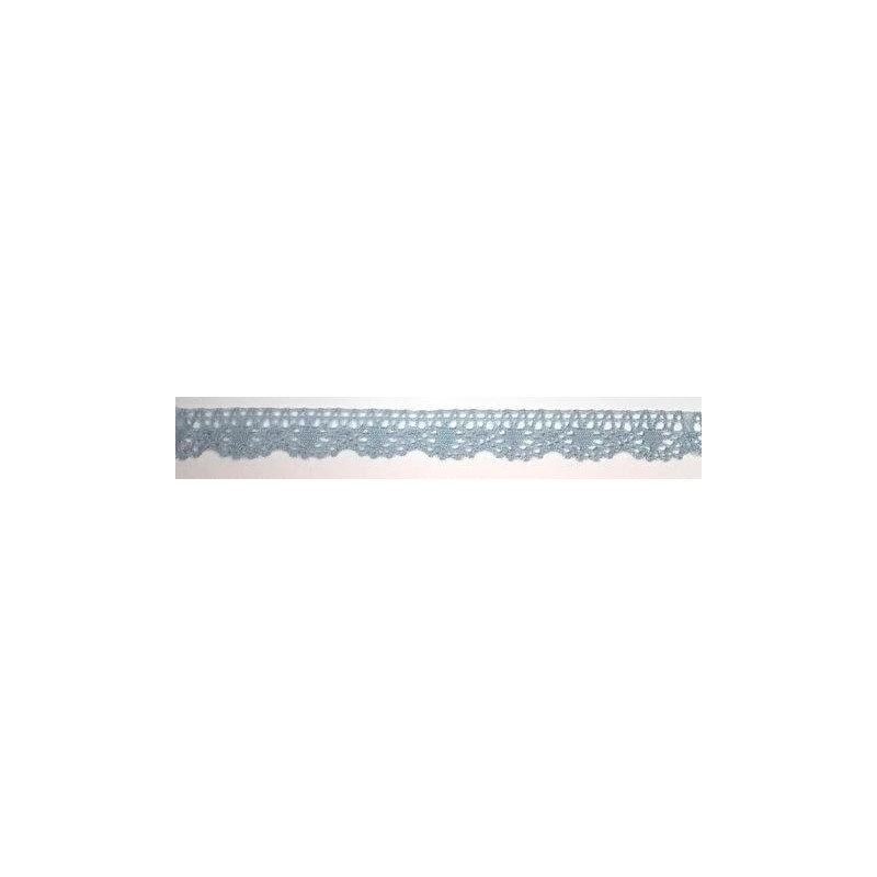 9614-071 PUNTILLA BOLILLO VENUS 15 MM. POLIESTER 100% CELESTE Venta en piezas de 25.00 M