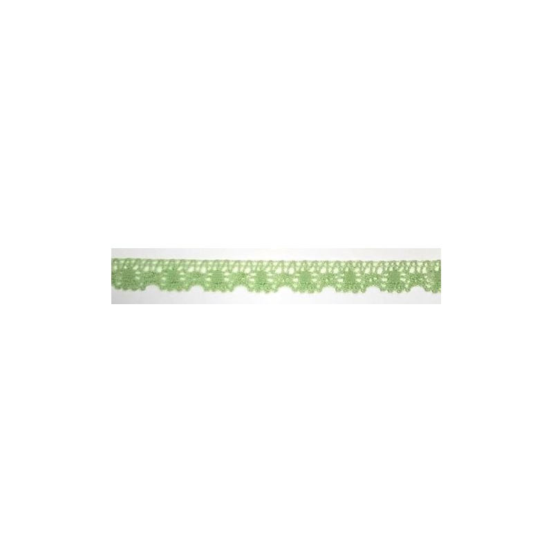 9614-603 PUNTILLA BOLILLO VENUS 15 MM. POLIESTER 100% VERDE Venta en piezas de 25.00 M