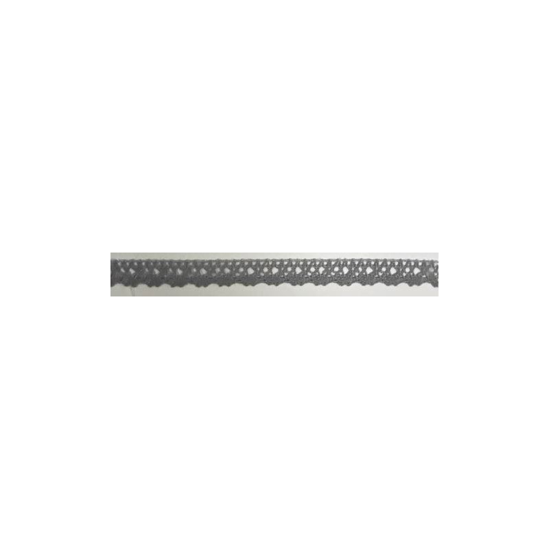9616-029 PUNTILLA BOLILLO NYX 12 MM. POLIESTER 100% GRIS Venta en piezas de 25.00 M