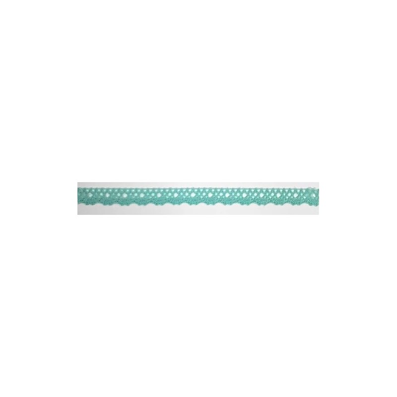 9616-031 PUNTILLA BOLILLO NYX 12 MM. POLIESTER 100% MENTA Venta en piezas de 25.00 M
