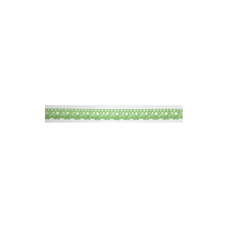 9616-603 PUNTILLA BOLILLO NYX 12 MM. POLIESTER 100% VERDE Venta en piezas de 25.00 M