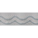 9622-001 PUNTILLA BOLILLO KEILY 45 MM. POLIESTER 100% BLANCO/CELESTE Venta en piezas de 25.00 M