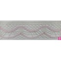 9622-005 PUNTILLA BOLILLO KEILY 45 MM. POLIESTER 100% MARFIL/ROSA Venta en piezas de 25.00 M