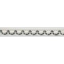 9623-23 PUNTILLA BOLILLO ACHIOTE 15 MM. POLIESTER 100% MARFIL/MARINO Venta en piezas de 25.00 M