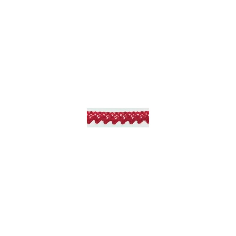 9625-005 PUNTILLA BOLILLO XAMIRA 15 MM. POLIESTER 100% ROJO Venta en piezas de 25.00 M