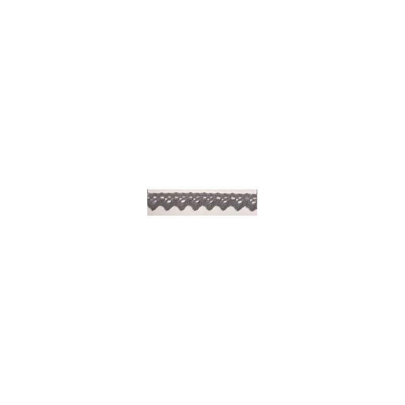 9625-029 PUNTILLA BOLILLO XAMIRA 15 MM. POLIESTER 100% GRIS Venta en piezas de 25.00 M