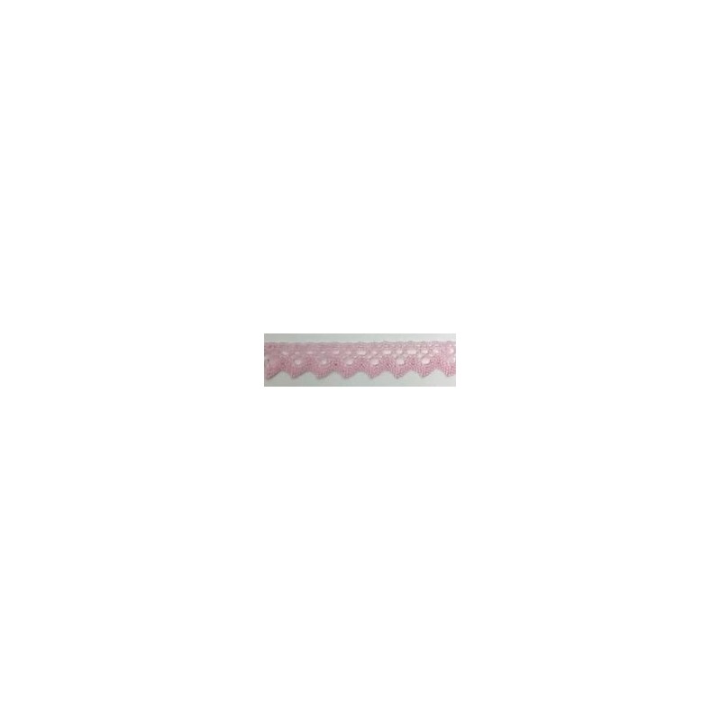 9625-036 PUNTILLA BOLILLO XAMIRA 15 MM. POLIESTER 100% ROSA Venta en piezas de 25.00 M