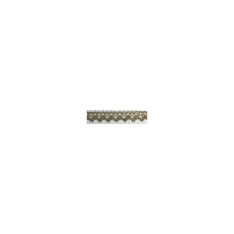 9625-070 PUNTILLA BOLILLO XAMIRA 15 MM. POLIESTER 100% CAMEL Venta en piezas de 25.00 M
