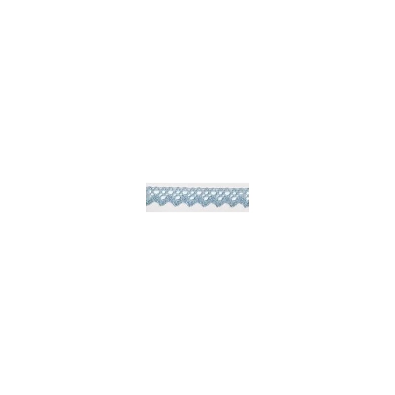 9625-071 PUNTILLA BOLILLO XAMIRA 15 MM. POLIESTER 100% CELESTE Venta en piezas de 25.00 M