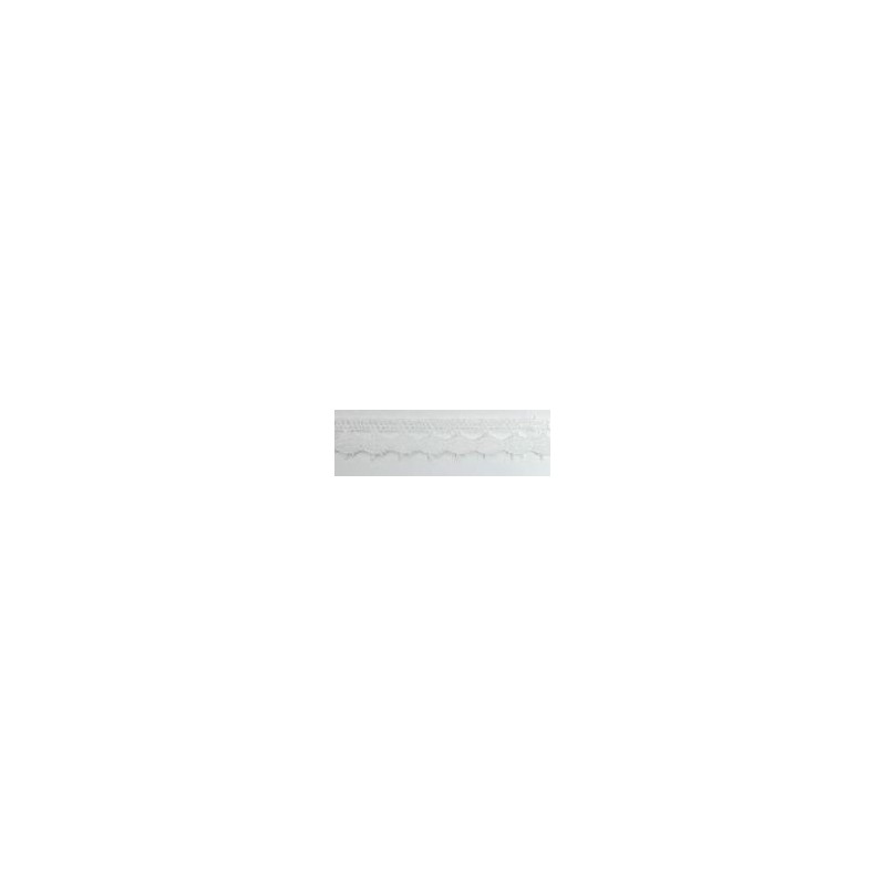9626-000 PUNTILLA BOLILLO PAULINA 15 MM. POLIESTER 100% BLANCO Venta en piezas de 25.00 M