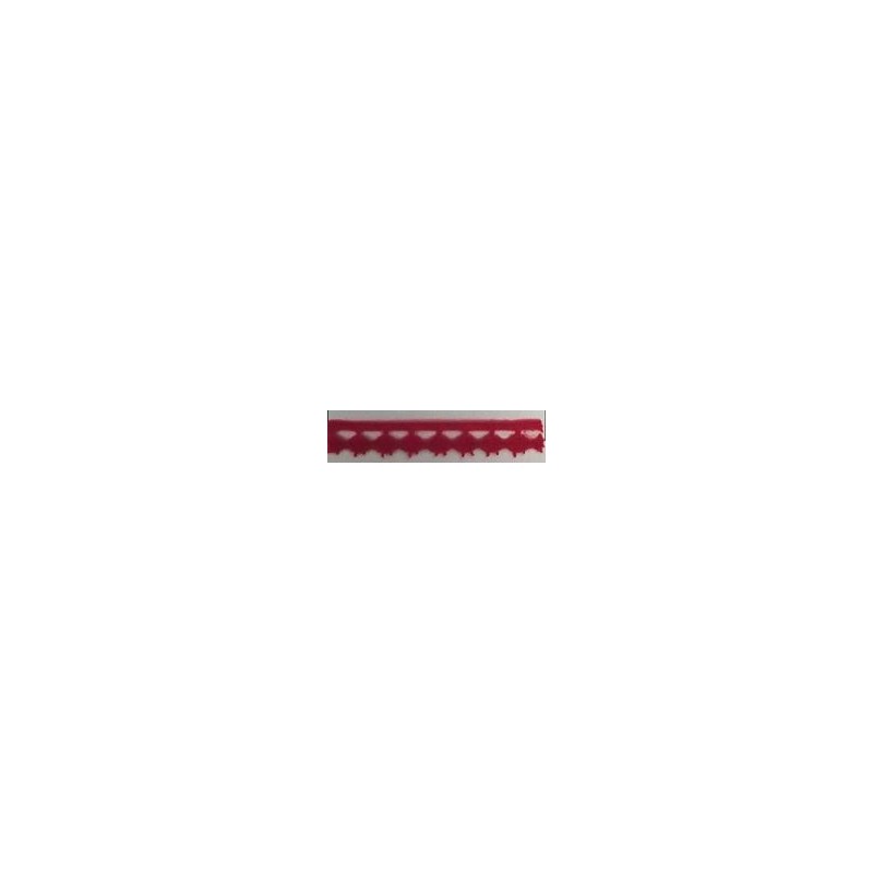 9626-005 PUNTILLA BOLILLO PAULINA 15 MM. POLIESTER 100% ROJO Venta en piezas de 25.00 M