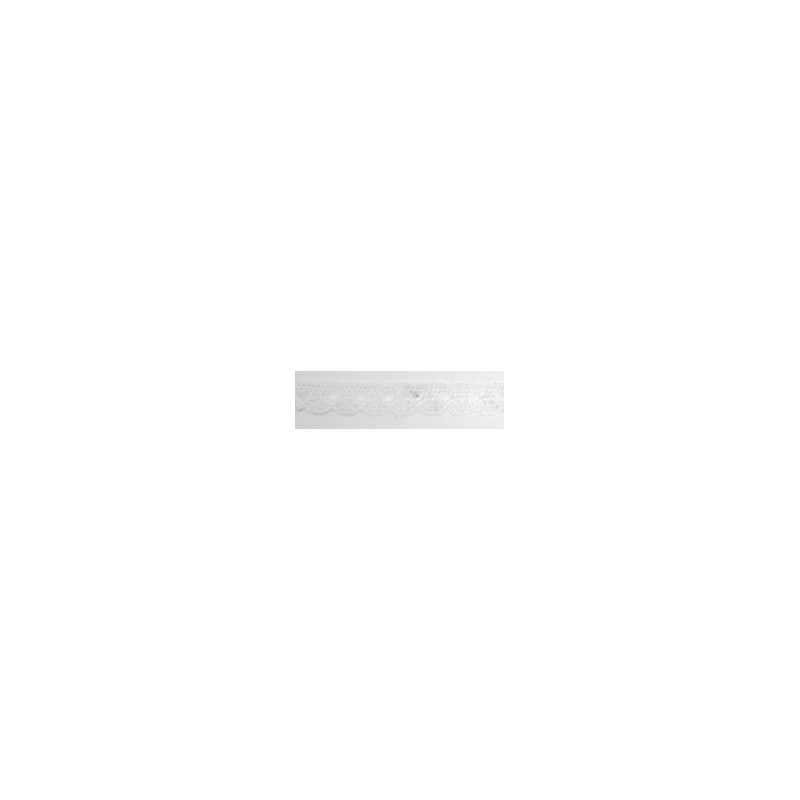 9627-000 PUNTILLA BOLILLO CASSIA 10 MM. POLIESTER 100% BLANCO Venta en piezas de 25.00 M