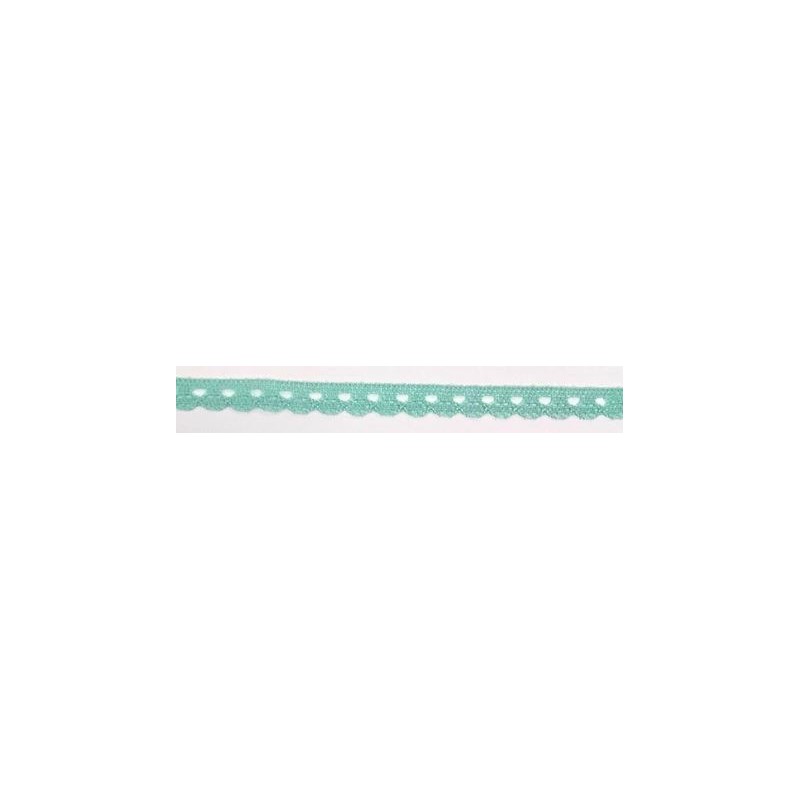 9627-031 PUNTILLA BOLILLO CASSIA 10 MM. POLIESTER 100% MENTA Venta en piezas de 25.00 M