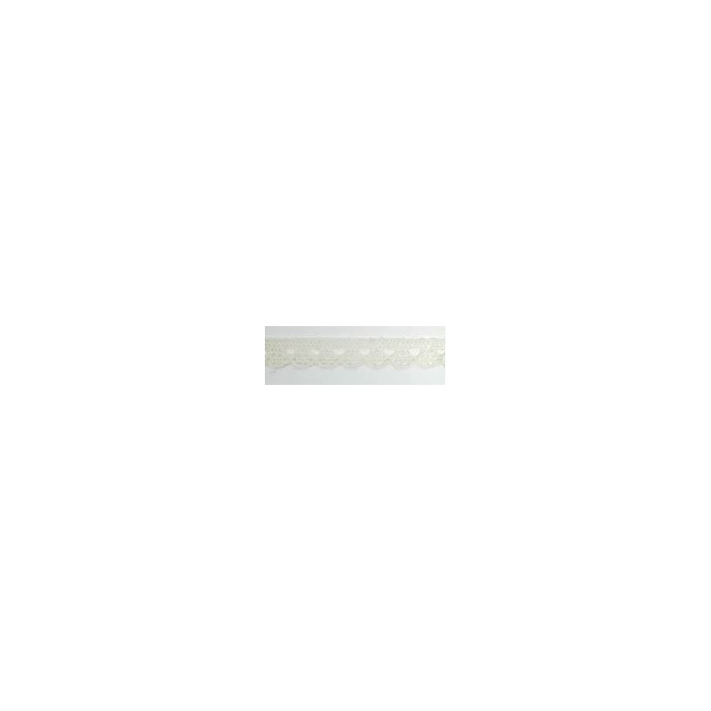 9627-102 PUNTILLA BOLILLO CASSIA 10 MM. POLIESTER 100% MARFIL Venta en piezas de 25.00 M