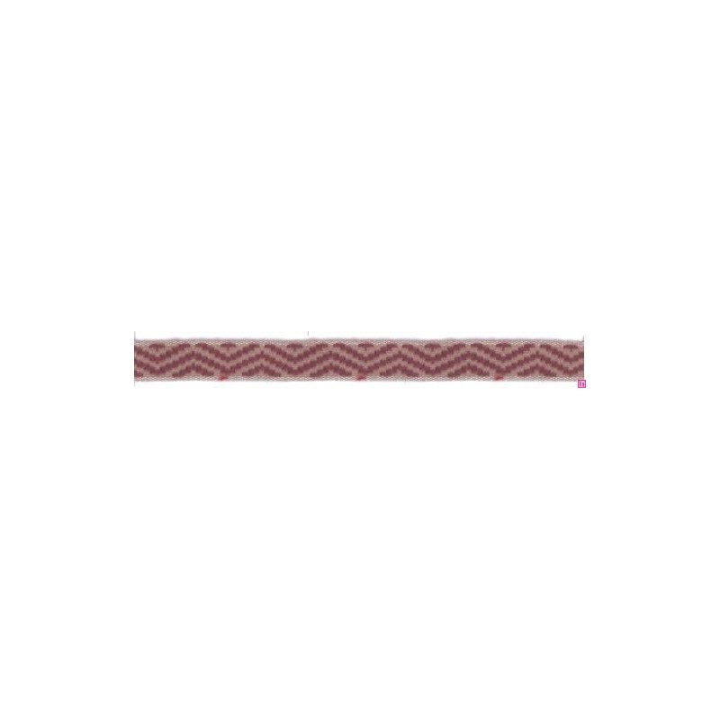 9656-15-4245 CINTA JACQUARD LIMBER 15 MM. ACRILICO 95%-ALGODON 3%-PA 2% ROSA Venta en piezas de 12.50 M