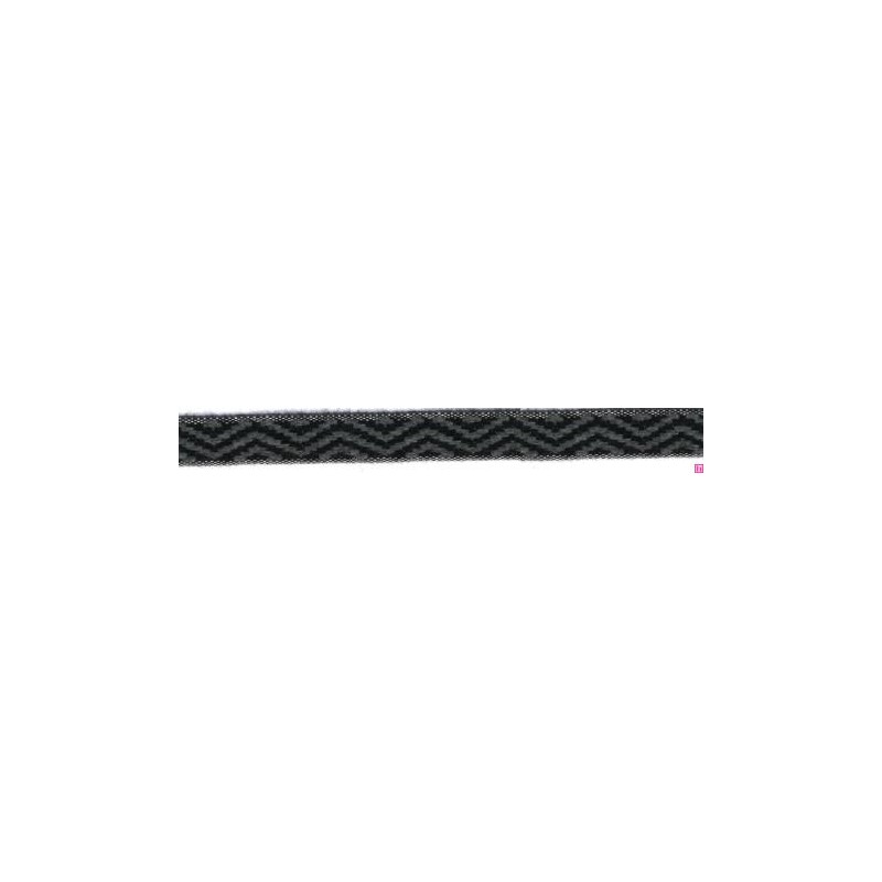 9656-15-9296 CINTA JACQUARD LIMBER 15 MM. ACRILICO 95%-ALGODON 3%-PA 2% NEGRO Venta en piezas de 12.50 M
