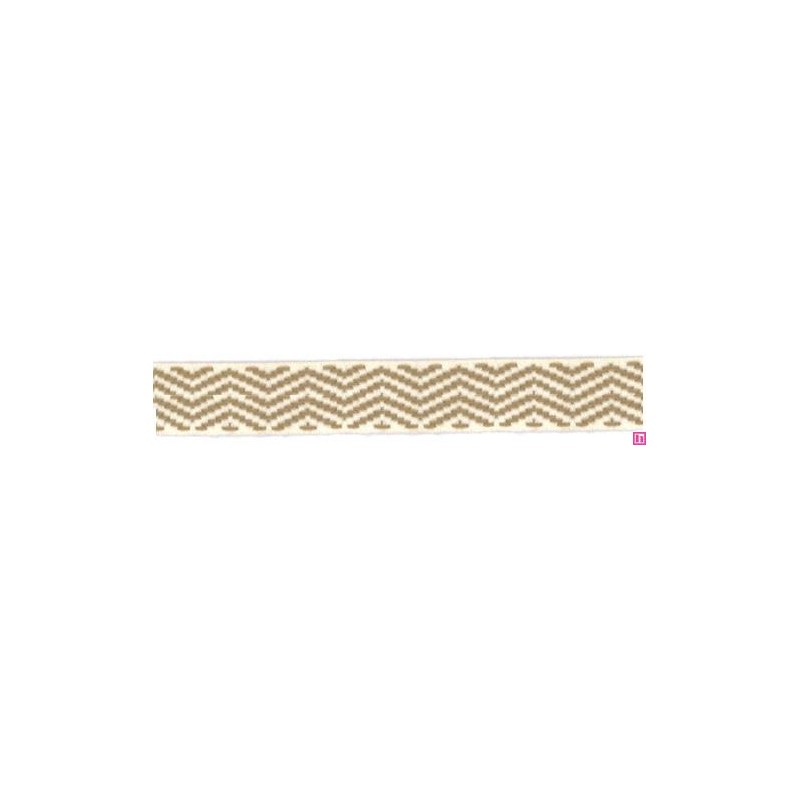 9656-30-9390 CINTA JACQUARD LIMBER 30 MM. ACRILICO 95%-ALGODON 3%-PA 2% NATURAL Venta en piezas de 12.50 M