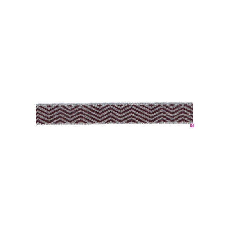 9656-30-9447 CINTA JACQUARD LIMBER 30 MM. ACRILICO 95%-ALGODON 3%-PA 2% GRIS Venta en piezas de 12.50 M