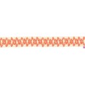 9669-118 GALON FANTASIA JOHARI 30 MM. ALGODON RECICLADO 60%-VISCOSA 40% NATURAL/NARANJA Venta en piezas de 12.50 M