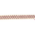 9669-242 GALON FANTASIA JOHARI 30 MM. ALGODON RECICLADO 60%-VISCOSA 40% NATURAL/ROSA Venta en piezas de 12.50 M