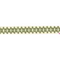 9669-347 GALON FANTASIA JOHARI 30 MM. ALGODON RECICLADO 60%-VISCOSA 40% NATURAL/VERDE Venta en piezas de 12.50 M