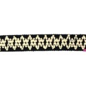9669-9212 GALON FANTASIA JOHARI 30 MM. ALGODON RECICLADO 60%-VISCOSA 40% NEGRO/NATURAL Venta en piezas de 12.50 M