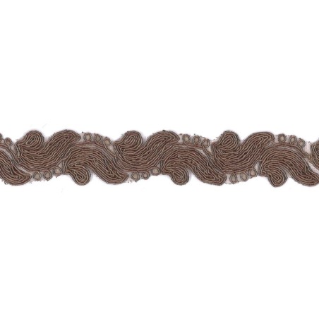 9687-190 GALON FANTASIA ABIK 30 MM. POLIAMIDA 90%-POL.5%-ALG.5% MARRON Venta en piezas de 9.00 M