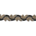 9688-8192 GALON FANTASIA CIHAN 30 MM. POLIAMIDA 60%-POL.35%-ALG.5% NEGRO/COBRE Venta en piezas de 9.10 M