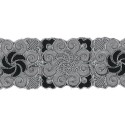 9689-8392 GALON FANTASIA CIHAN 60 MM. POLIAMIDA 60%-POL.35%-ALG.5% NEGRO/PLATA Venta en piezas de 9.10 M