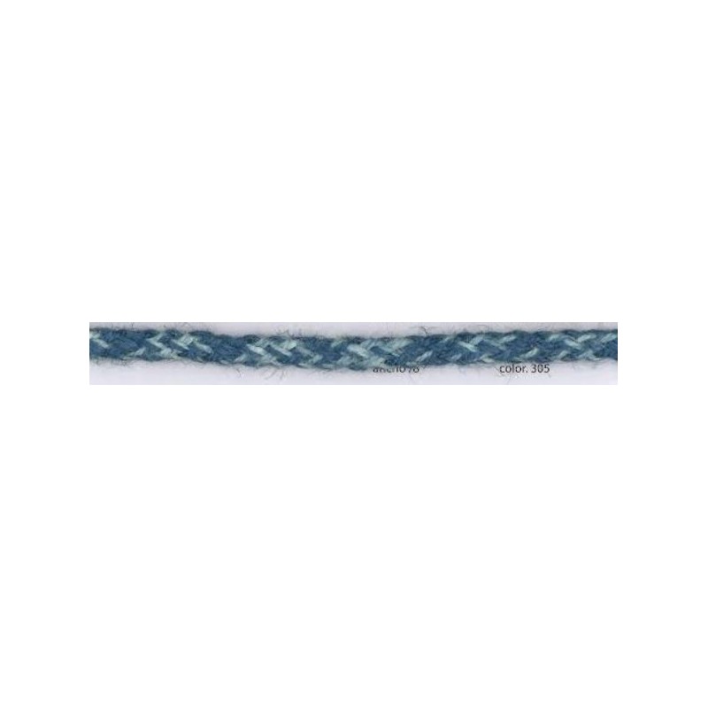 9700-8-305 CORDON FANTASIA VILMARK 8 MM. YUTE 90%-ALGODON 10% AZUL Venta en piezas de 25.00 M