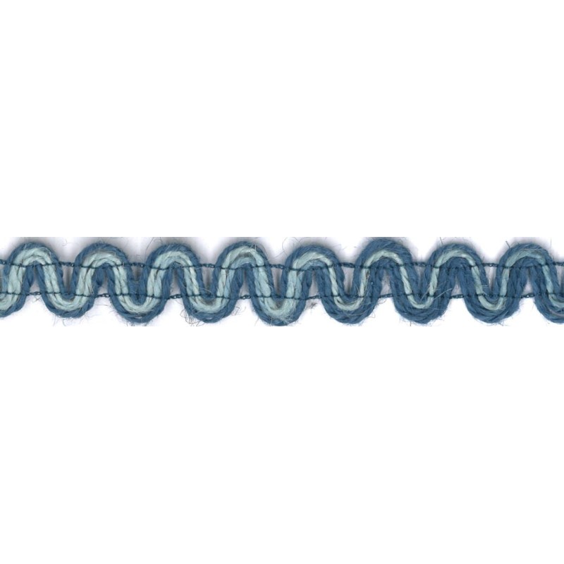 9701-20-305 GALON FANTASIA VILMARK 20 MM. YUTE 95%-ACRILICO 5% AZUL Venta en piezas de 12.50 M