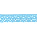 9702-21 PUNTILLA BOLILLO AURORA 30 MM. ALGODON 100% CELESTE Venta en piezas de 25.00 M