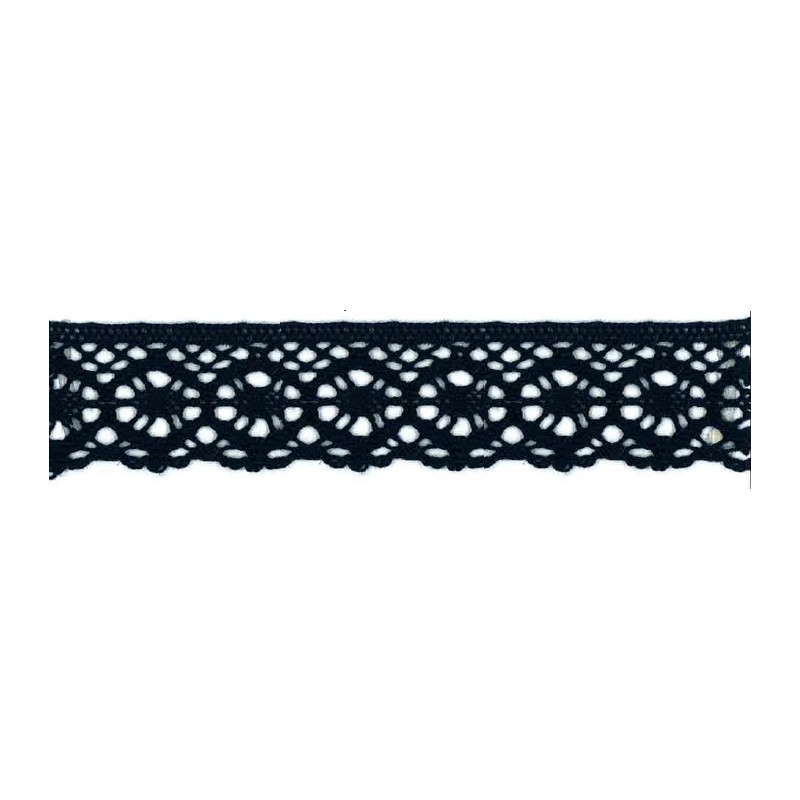 9702-22 PUNTILLA BOLILLO AURORA 30 MM. ALGODON 100% MARINO Venta en piezas de 25.00 M