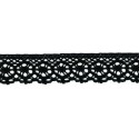 9702-4 PUNTILLA BOLILLO AURORA 30 MM. ALGODON 100% NEGRO Venta en piezas de 25.00 M