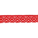 9702-5 PUNTILLA BOLILLO AURORA 30 MM. ALGODON 100% ROJO Venta en piezas de 25.00 M