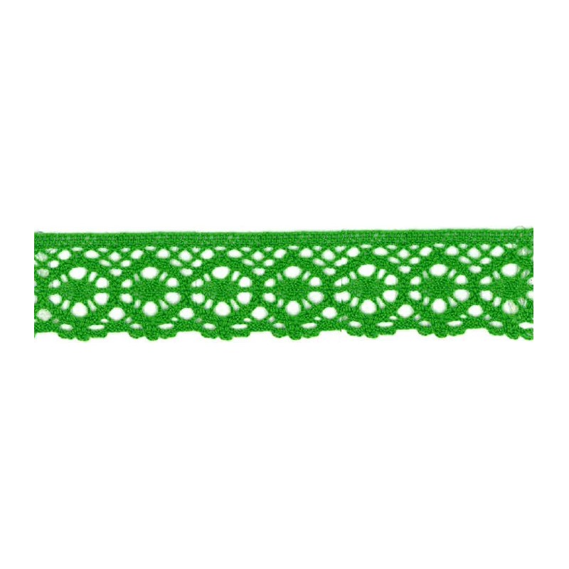 9702-9 PUNTILLA BOLILLO AURORA 30 MM. ALGODON 100% CESPED Venta en piezas de 25.00 M