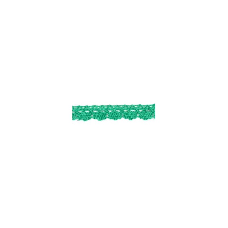 9706-31 PUNTILLA BOLILLO DIEGO 12 MM. ALGODON 100% VERDE Venta en piezas de 25.00 M