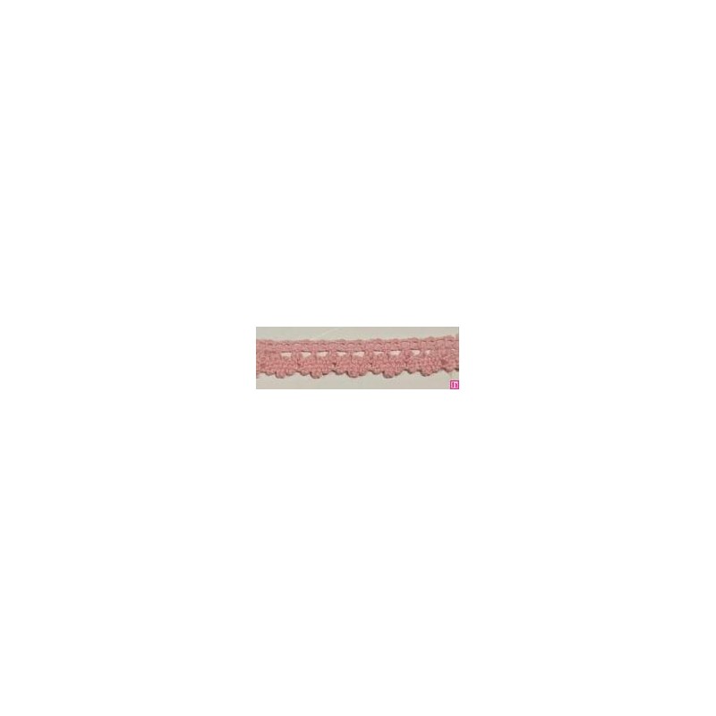 9706-36 PUNTILLA BOLILLO DIEGO 12 MM. ALGODON 100% ROSA Venta en piezas de 25.00 M