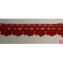 9706-5 PUNTILLA BOLILLO DIEGO 12 MM. ALGODON 100% ROJO Venta en piezas de 25.00 M