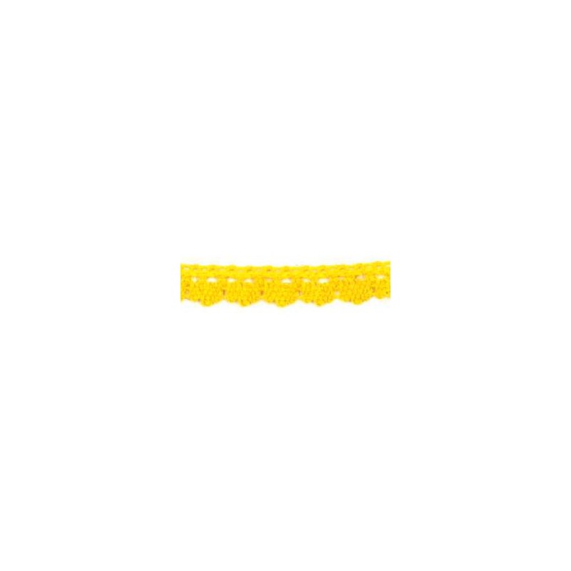 9706-6 PUNTILLA BOLILLO DIEGO 12 MM. ALGODON 100% AMARILLO Venta en piezas de 25.00 M