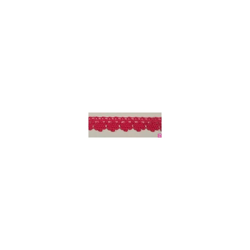 9706-7 PUNTILLA BOLILLO DIEGO 12 MM. ALGODON 100% FUCSIA Venta en piezas de 25.00 M