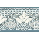 9708-0 PUNTILLA BOLILLO CHARO 75 MM. ALGODON 100% BLANCO Venta en piezas de 25.00 M